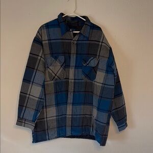 Towncraft Blue and Gray Plaid Jacket